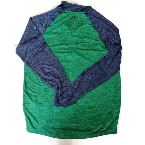 Under Armour Mens S Notre Dame Fighting Irish 1/4 Zip LS Pullover Shirt UA Green - Picture 5 of 6
